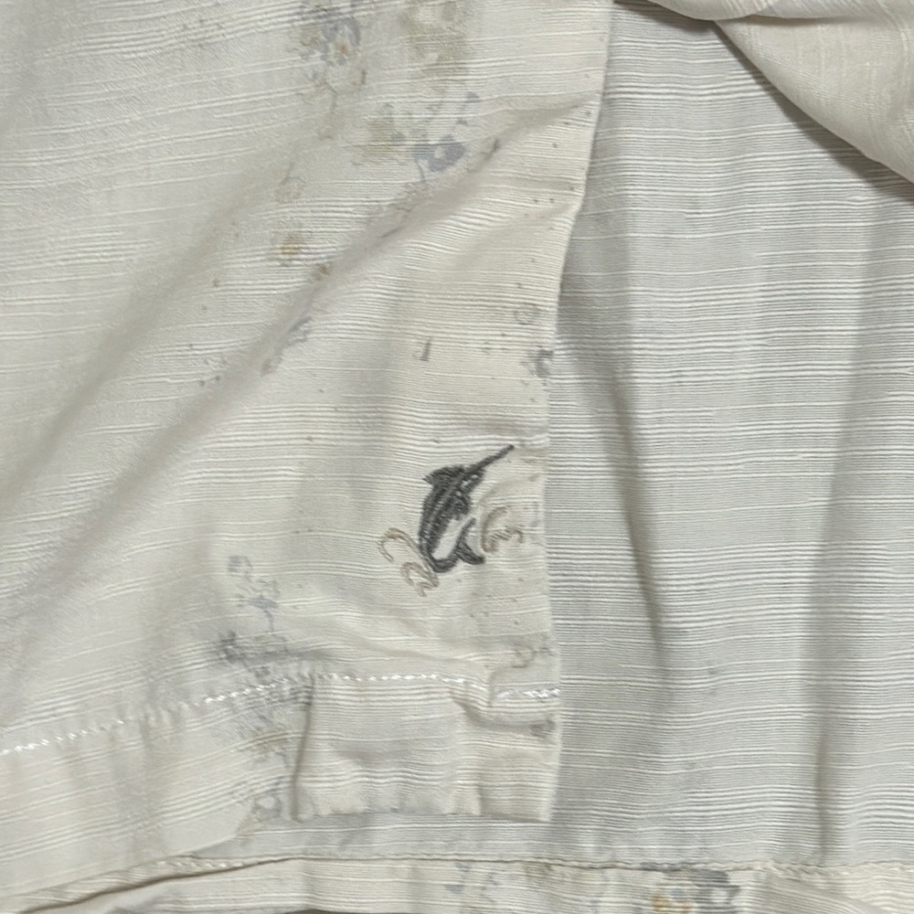 Tommy Bahama Shirt Mens XXL Cream Silk Floral Hawaiian Camp Button Up - Picture 5 of 15